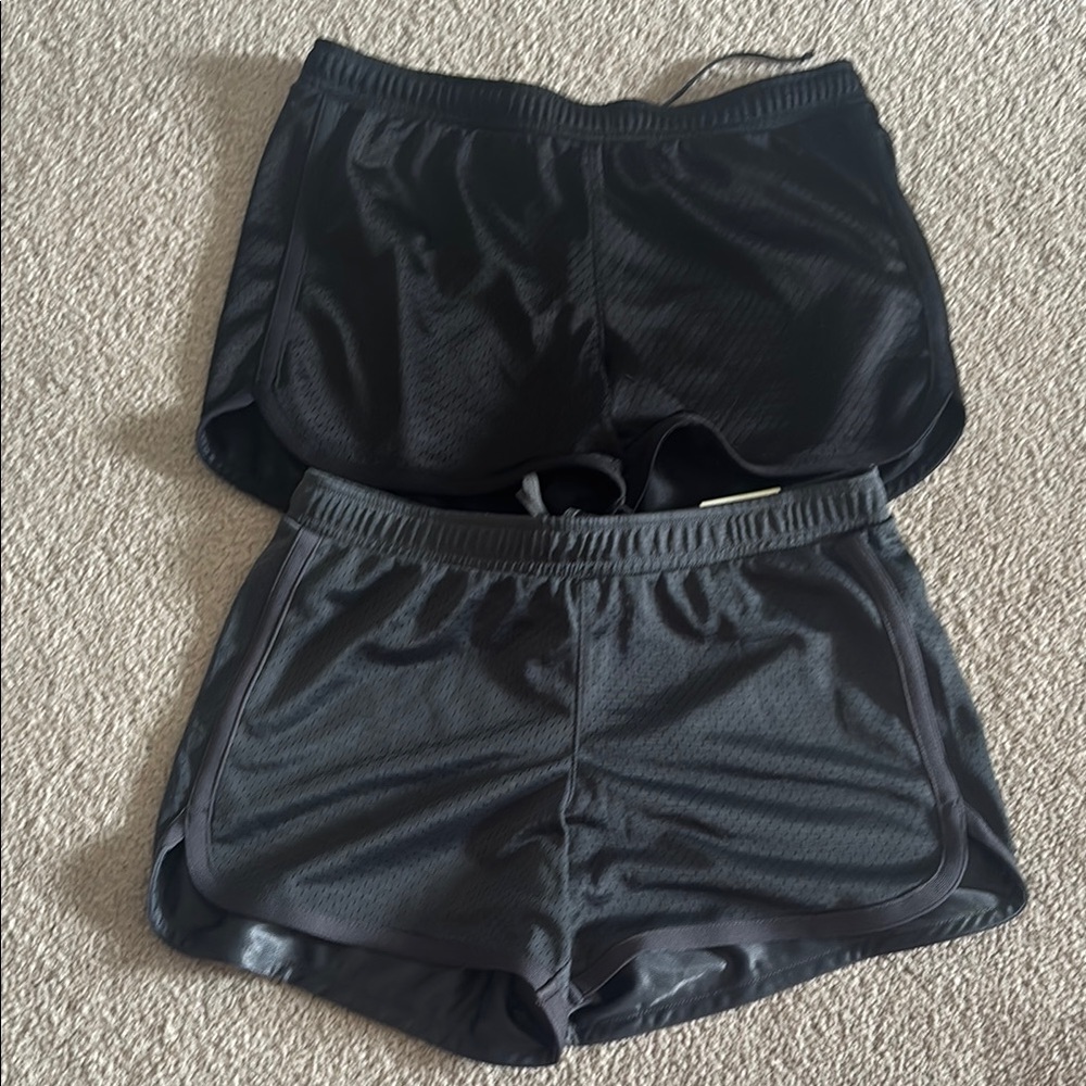 Black and Gray Athletic Shorts Set